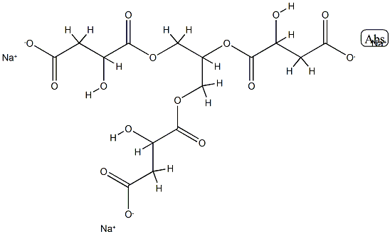 sodium hydrogen malate, ester with glycerol (3:1) 结构式