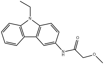 N-(9-ethyl-9H-carbazol-3-yl)-2-methoxyacetamide 结构式