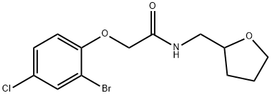 2-(2-bromo-4-chlorophenoxy)-N-(tetrahydro-2-furanylmethyl)acetamide 结构式