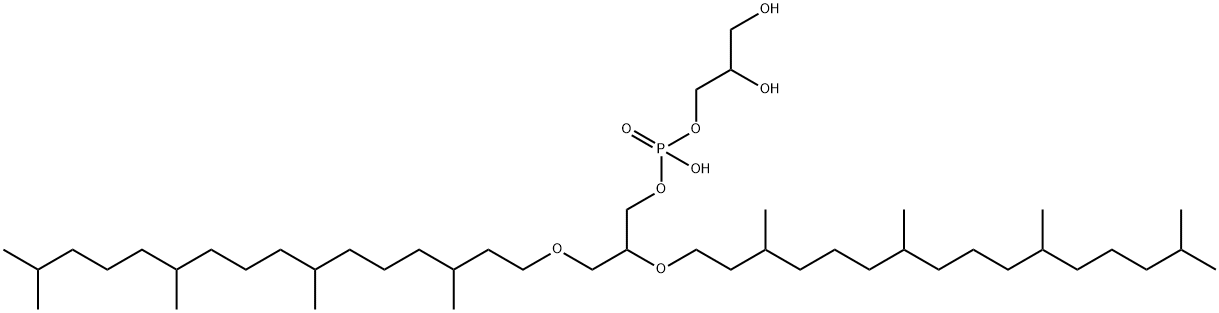 2,3-diphytanyl-sn-glycero-1-phospho-3'-sn-glycerol 结构式