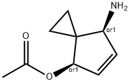 Spiro[2.4]hept-5-en-4-ol, 7-amino-, acetate (ester), (4R,7S)-rel- (9CI) 结构式