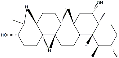 (18α,19α,20β)-Ursane-3β,16β-diol 结构式