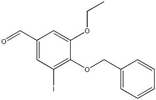 4-(苄氧基)-3-乙氧基-5-碘代苯甲醛 结构式