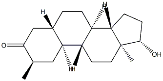 17β-Hydroxy-2α-methyl-5α-estran-3-one 结构式