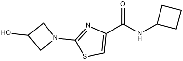 4-Thiazolecarboxamide,N-cyclobutyl-2-(3-hydroxy-1-azetidinyl)-(9CI) 结构式