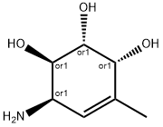 4-Cyclohexene-1,2,3-triol, 6-amino-4-methyl-, (1R,2R,3R,6R)-rel- (9CI) 结构式