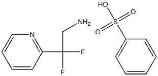 2,2-二氟-2-(吡啶-2-基)乙胺苯磺酸盐 结构式