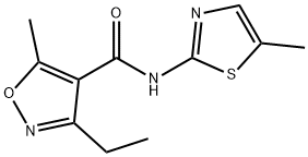 4-Isoxazolecarboxamide,3-ethyl-5-methyl-N-(5-methyl-2-thiazolyl)-(9CI) 结构式