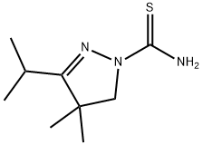 1H-Pyrazole-1-carbothioamide,4,5-dihydro-4,4-dimethyl-3-(1-methylethyl)-(9CI) 结构式