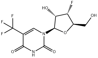 3'-脱氧-3'-氟-5-(三氟甲基)尿苷 结构式
