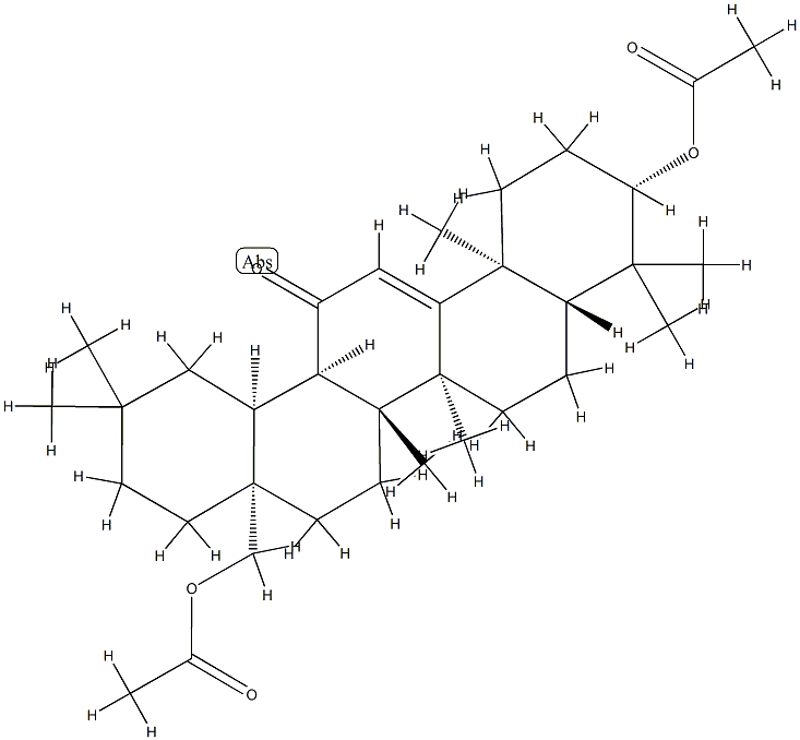 3β,28-Dihydroxyolean-9(11)-en-12-one diacetate 结构式