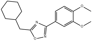 5-(cyclohexylmethyl)-3-(3,4-dimethoxyphenyl)-1,2,4-oxadiazole 结构式