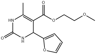 5-Pyrimidinecarboxylicacid,4-(2-furanyl)-1,2,3,4-tetrahydro-6-methyl-2-oxo-,2-methoxyethylester(9CI) 结构式