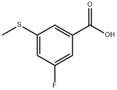 3-氟-5-(甲硫基)苯甲酸 结构式