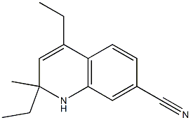 7-Quinolinecarbonitrile,2,4-diethyl-1,2-dihydro-2-methyl-(9CI) 结构式