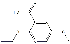 3-Pyridinecarboxylicacid,2-ethoxy-5-(methylthio)-(9CI) 结构式