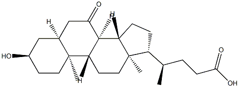 3Α-羟基-7-氧代-5Β-胆烷酸 结构式