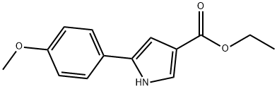 乙基 5-(4-甲氧基苯基)-1H-吡咯-3-甲酸酯 结构式