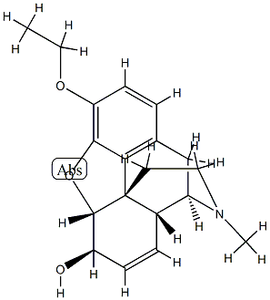 7,8-Didehydro-4,5α-epoxy-3-ethoxy-17-methylmorphinan-6β-ol 结构式