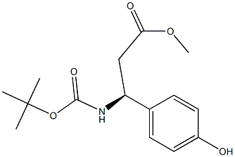 (ΒS)-Β-[(1,1-TERT-BUTYLOXYCARBONYL)AMINO]-4-HYDROXY-BENZENEPROPANOIC ACID METHYL ESTER 结构式