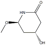 2-Piperidinone, 4-hydroxy-6-methoxy-, (4R,6R)-rel- (9CI) 结构式