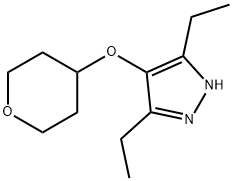 1H-Pyrazole,3,5-diethyl-4-[(tetrahydro-2H-pyran-4-yl)oxy]-(9CI) 结构式