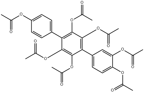 1,1':4',1''-Terbenzene-3,4,2',3',5',6',4''-heptol heptaacetate 结构式