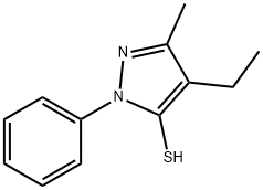 1H-Pyrazole-5-thiol,4-ethyl-3-methyl-1-phenyl-(9CI) 结构式