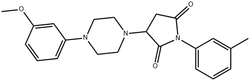 3-[4-(3-methoxyphenyl)piperazin-1-yl]-1-(3-methylphenyl)pyrrolidine-2,5-dione 结构式