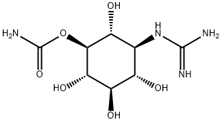 1-[(Aminoiminomethyl)amino]-5-O-carbamoyl-1-deoxy-D-scyllo-inositol 结构式