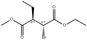 Butanedioic acid, 2-bromo-3-ethyl-, 1-ethyl 4-methyl ester, (2R,3R)-rel- (9CI) 结构式