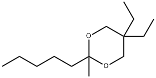 1,3-Dioxane,5,5-diethyl-2-methyl-2-pentyl-(9CI) 结构式