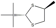 2α-tert-Butyl-4β-methyl-1,3-dithiolane 结构式