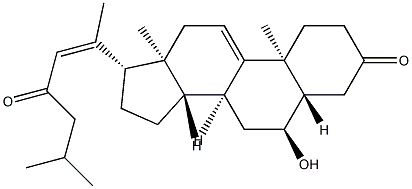 6α-Hydroxy-5α-cholesta-9(11),20(22)-diene-3,23-dione 结构式