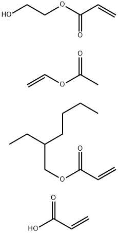 2-Propenoic acid, polymer with ethenyl acetate, 2-ethylhexyl 2-propenoate and 2-hydroxyethyl 2-propenoate 结构式