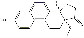 (14β)-13-Ethyl-3-hydroxy-1,3,5,7,9-gonapenten-17-one 结构式