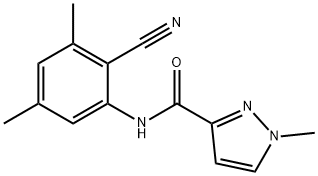 1H-Pyrazole-3-carboxamide,N-(2-cyano-3,5-dimethylphenyl)-1-methyl-(9CI) 结构式