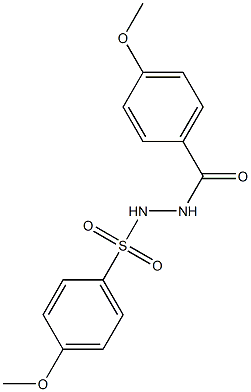 4-methoxy-N'-(4-methoxybenzoyl)benzenesulfonohydrazide 结构式