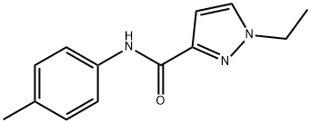 1H-Pyrazole-3-carboxamide,1-ethyl-N-(4-methylphenyl)-(9CI) 结构式