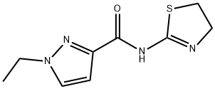 1H-Pyrazole-3-carboxamide,N-(4,5-dihydro-2-thiazolyl)-1-ethyl-(9CI) 结构式