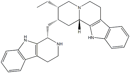 (20β)-16-[(1S)-2,3,4,9-Tetrahydro-1H-pyrido[3,4-b]indol-1-yl]-17-norcorynan 结构式