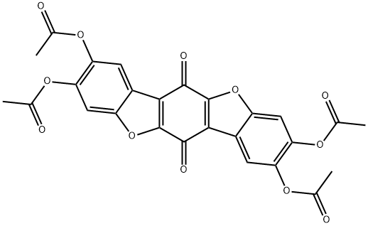2,3,8,9-Tetrakis(acetyloxy)benzo[1,2-b:4,5-b']bisbenzofuran-6,12-dione 结构式