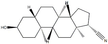 3-hydroxy-5-androstane-17-carbonitrile 结构式