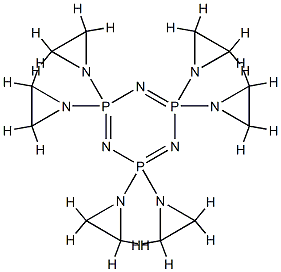 2,2,4,4,6,6-hexaaziridin-1-yl-1,3,5-triaza-2$l^{5},4$l^{5},6$l^{5}-tri phosphacyclohexa-1,3,5-triene 结构式
