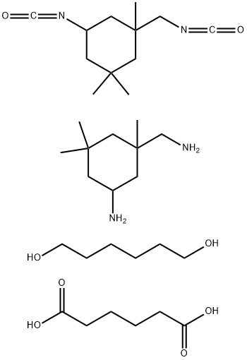 Hexanedioic acid, polymer with 5-amino-1,3,3-trimethylcyclohexanemethanamine, 1,6-hexanediol and 5-isocyanato-1-(isocyanatomethyl) -1,3,3-trimethylcyclohexane 结构式
