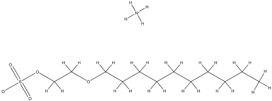 Α-磺基-Ω-癸氧基聚环氧乙烷铵盐 结构式