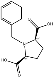 (2S,5R)-1-benzylpyrrolidine-2,5-dicarboxylic acid 结构式