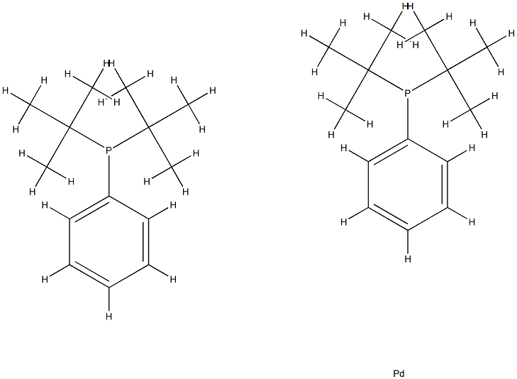 双(二叔丁基苯基磷)钯(0), PD 19.3% 结构式