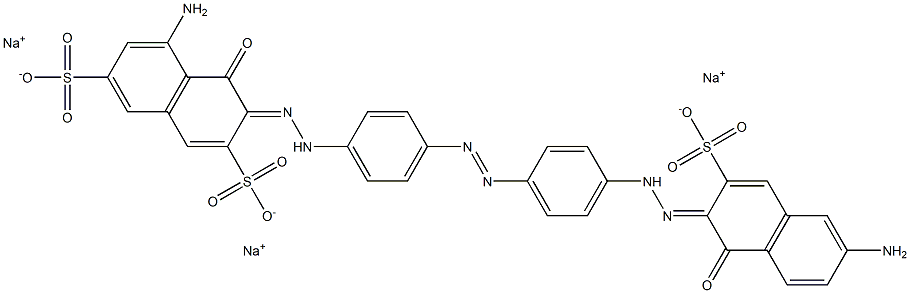 trisodium 5-amino-3-[[4-[[4-[[6(or 7)-amino-1-hydroxy-3-sulphonato-2-naphthyl]azo]phenyl]azo]phenyl]azo]-4-hydroxynaphthalene-2,7-disulphonate 结构式