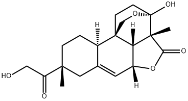 (3S)-3a,5aα,7,8,9,10,10aβ,10cα-Octahydro-3-hydroxy-8β-hydroxyacetyl-3aα,8-dimethyl-4H-3,10bβ-ethano-1H,3H-benzo[h]furo[4,3,2-de]-2-benzopyran-4-one 结构式